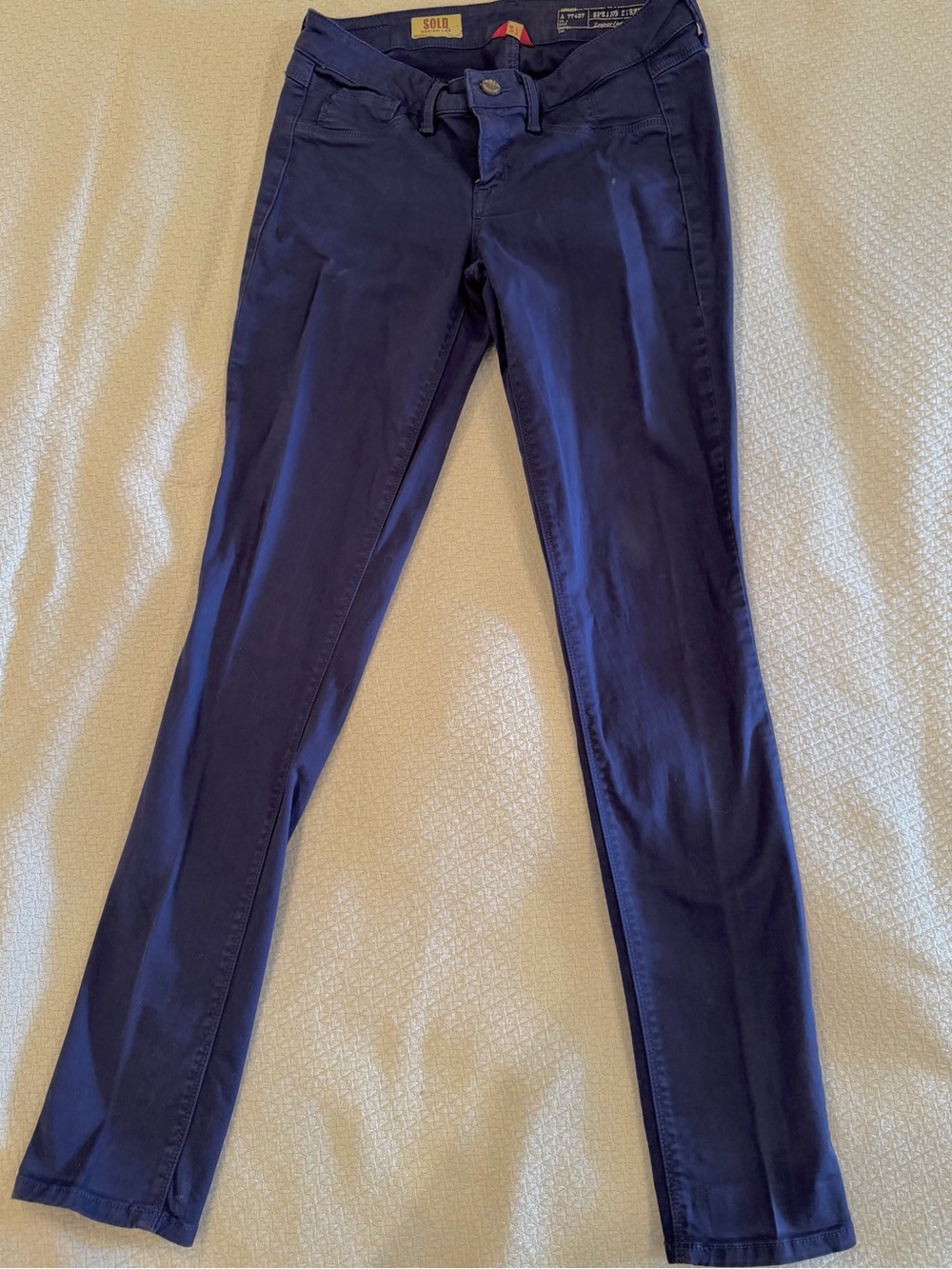 SOLD Design Lab dark blue-violet skinny jeans